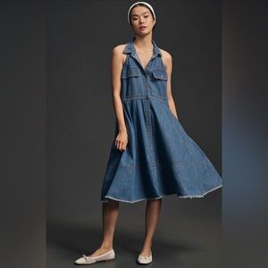 Pilcro Sleeveless Swing Halter Midi Dress